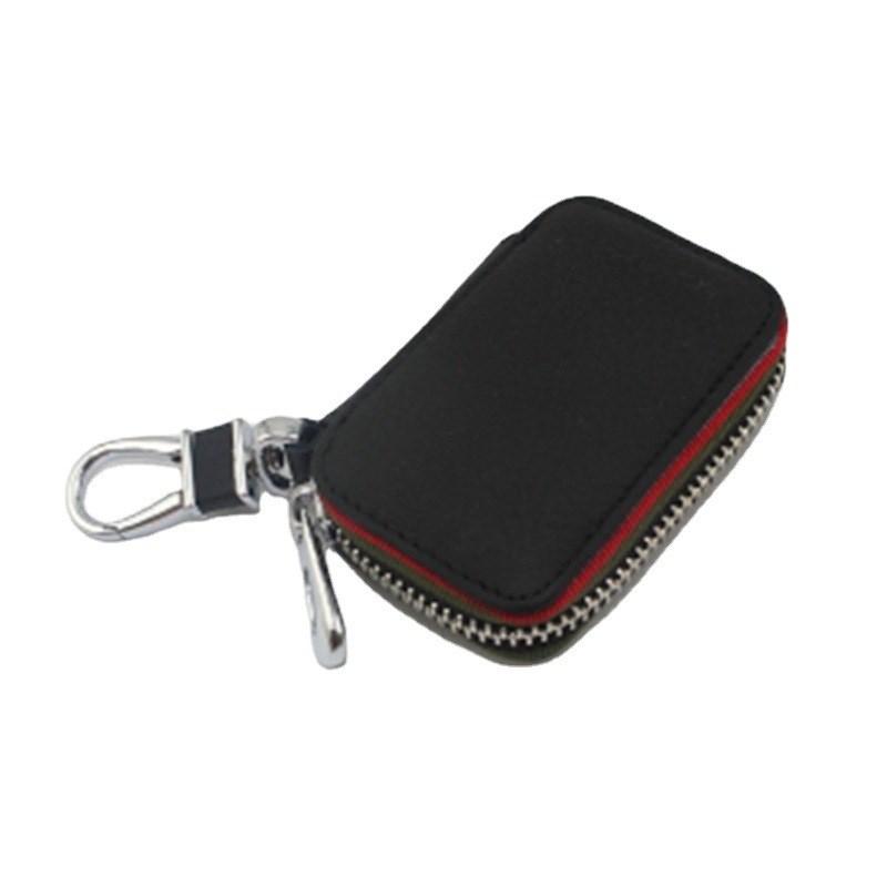 汽车拉链式钥匙包时尚荔枝纹钥匙钥匙扣式头层牛皮钥匙保护套男女