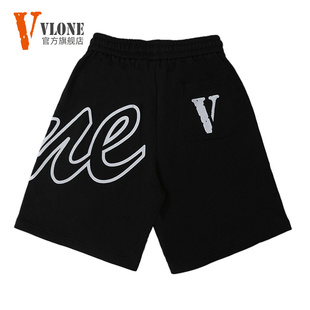 VLONE短裤男2024新款夏季纯棉印花潮牌运动裤美式情侣Z休闲沙滩裤
