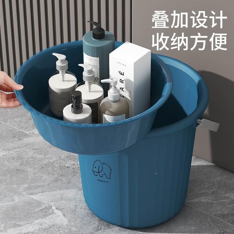 桶盆套装加厚耐用塑料桶学生宿舍洗澡桶三件套初高T中生住宿住校