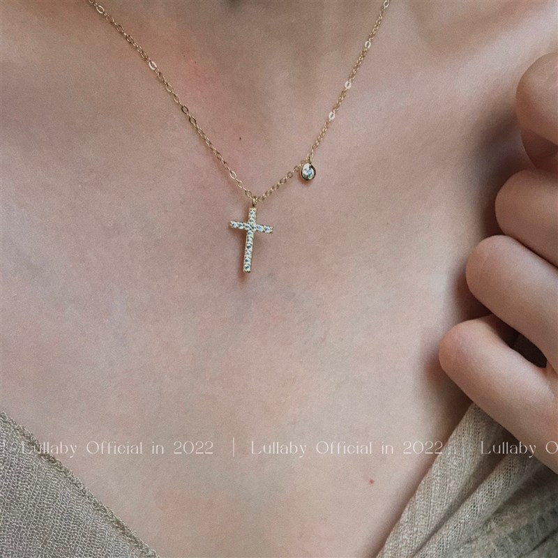 信仰/通体925银 十字架复古项链女百搭叠戴小众设计高级感锁骨链