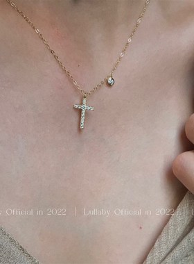 信仰/通体925银 十字架复古项链女百搭叠戴小众设计高级感锁骨链