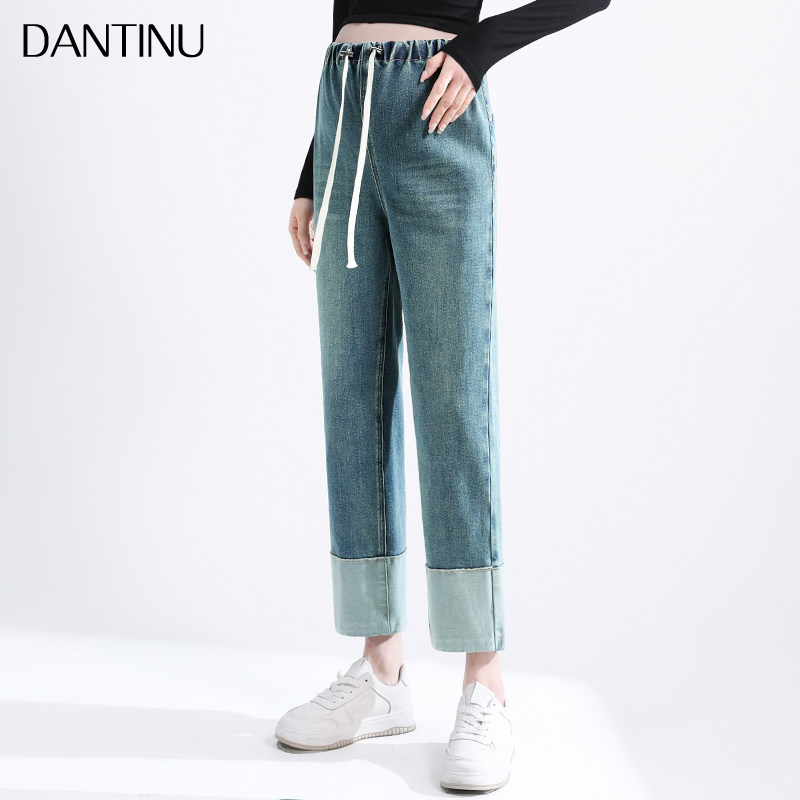 孕妇牛仔裤春秋外穿2024新款无托腹抽绳卷边九分小个子大码直筒裤,孕妇装/孕产妇用品/营养,孕妇休闲裤,淘宝优惠券,粉丝福利购,淘宝优惠卷