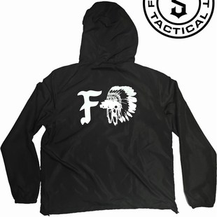 FOG 半拉链防风透气超薄防晒皮肤风衣外套 黑色