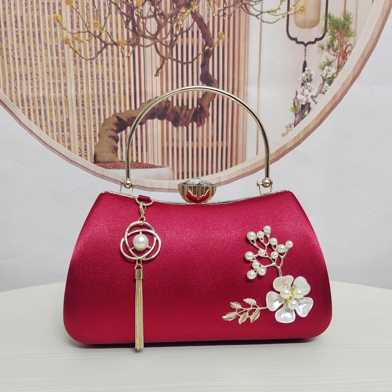 旗袍专用手包2023新款复古国风手提F包喜妈妈婚宴礼服手拿包宴会