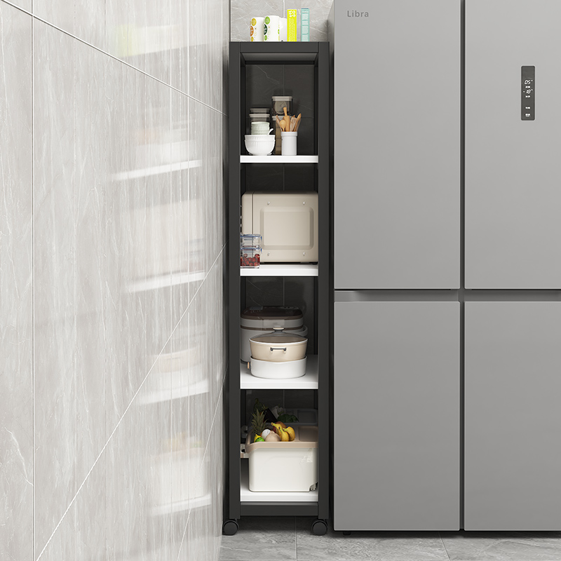 夹缝收纳柜厨房窄缝置物架卫生间冰箱缝隙20公分30cm超窄边柜移动