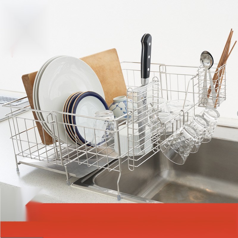 304不锈钢f水槽沥水碗盘架厨房碗碟收纳架台面放碗筷洗碗槽置物架
