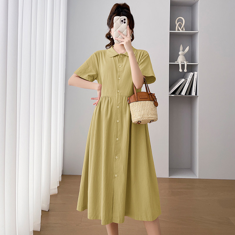 孕妇连衣裙夏季j时尚款外出可哺乳衣服长裙辣妈遮肚显瘦棉麻娃娃