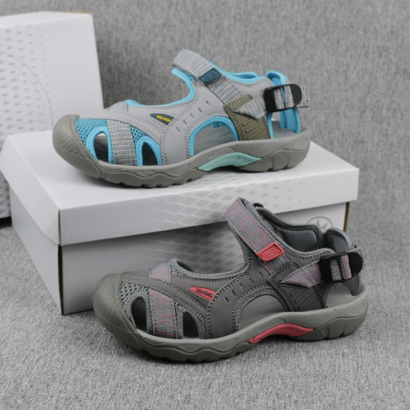 外贸订单夏季女士包头凉鞋魔术贴防滑耐磨户外运动休闲沙滩鞋女鞋