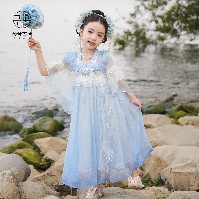 汉服女童中国风夏装连衣裙2u025新款夏季花神小女孩超仙古风公主