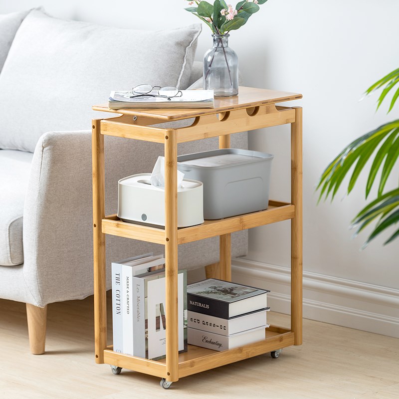 可移动茶几推车沙发边几带轮餐车客厅角几床头简约多功能置物桌子