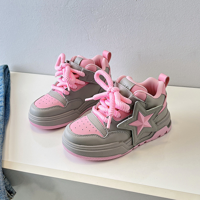 女童低帮滑板鞋2023年秋冬季百搭儿童G加绒小女孩运动鞋冬款男童