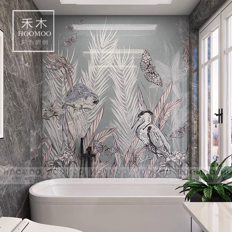 客厅玄关卧室沙发背景墙浴室卫生间PC墙贴防水自粘瓷砖贴画定制