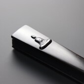 无相浮雕折扇绢布文玩扇子乌木全空白书法折扇男士 定制书法折扇