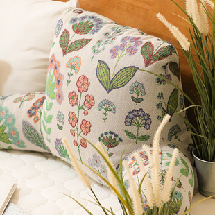 lund全棉提腰靠沙发腰枕卧室床头靠背垫办公室座椅护腰靠垫