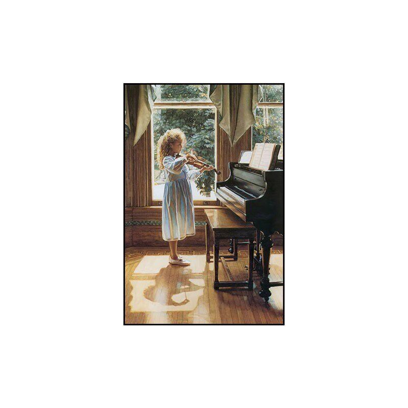 钢琴装饰画儿童房复古法式书房音乐教室挂画琴行艺术培训学校壁画