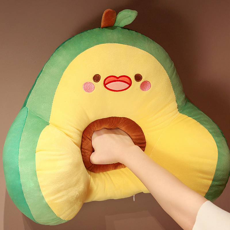 可爱牛油果靠枕床头大靠背软包沙发抱枕看书靠垫学生宿舍护腰枕头