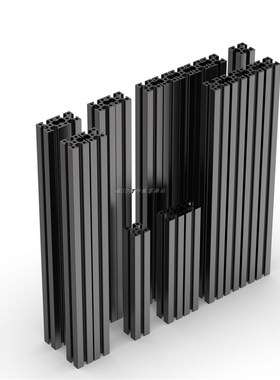 OON  卧龙铝型材 阳极氧化黑 已攻丝钻孔  切