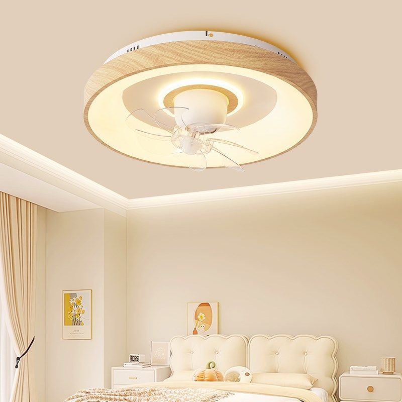 新中式胡桃实木吸顶风扇灯日式简约卧室风扇灯现代圆形LED书房灯,家装灯饰光源,风扇灯,淘宝优惠券,粉丝福利购,淘宝优惠卷