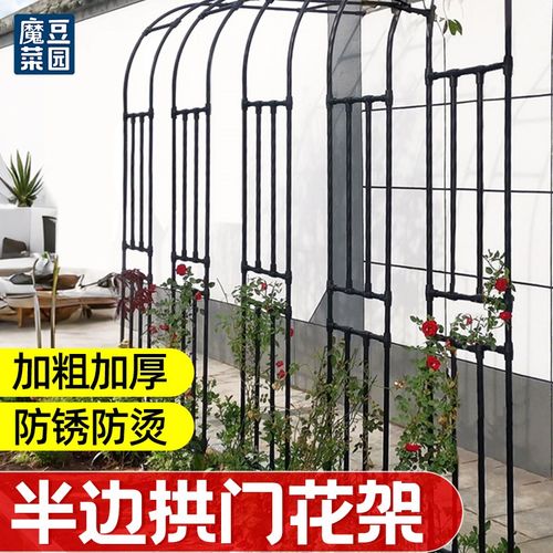 半边拱门花架爬i藤架园艺藤本月季葡萄架拱形架子支撑攀爬支架庭