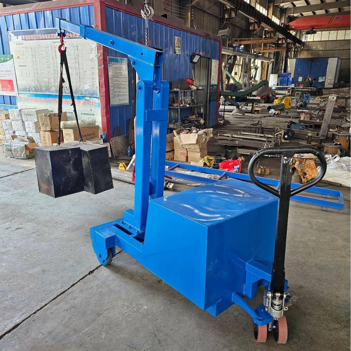 仓储用移动液压升降机手推式吊机平衡单臂吊机折叠液压伸缩