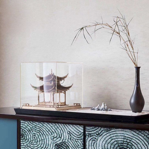 现货岳麓山爱晚亭新中式日式古建筑模型手工艺品园林景观进宅送礼