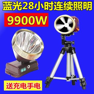 蓝光头灯9900W夜o钓灯钓鱼灯超亮强光大功率台钓照漂可上支架诱鱼