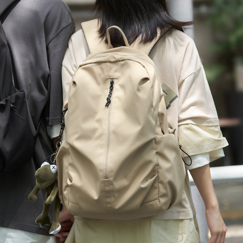 日系高中生书包女大容量双肩包2023新款大学生简约旅行背包电脑包