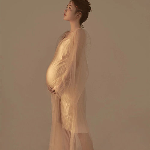 2023新款影楼孕妇拍照服装韩式仙女纱裙孕妈咪艺术摄影写真礼服装