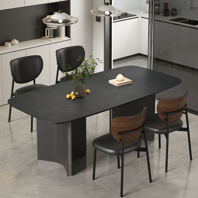 岩板餐桌家用轻奢高端意式黑色高端大理石小户型简约现代餐台桌子,住宅家具,岩板餐桌,淘宝优惠券,粉丝福利购,淘宝优惠卷