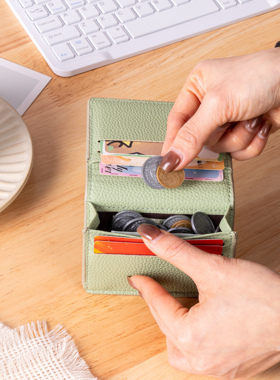 2025新款时尚简约钱包卡包一体多功能钱包便携式卡包大容量收纳包