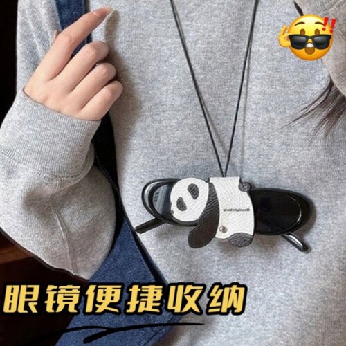 小熊眼镜夹太阳镜墨镜收纳夹多功能防尘可爱创意女款便携式眼镜包
