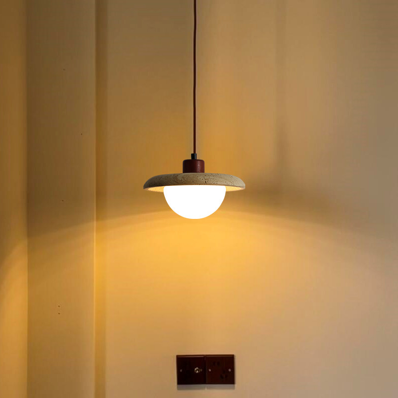 复古侘寂风民宿黄洞石飞碟吊灯级茶室书房吧台岛台吊线灯具,家装灯饰光源,床头/玄关/吧台/过道吊灯,淘宝优惠券,粉丝福利购,淘宝优惠卷