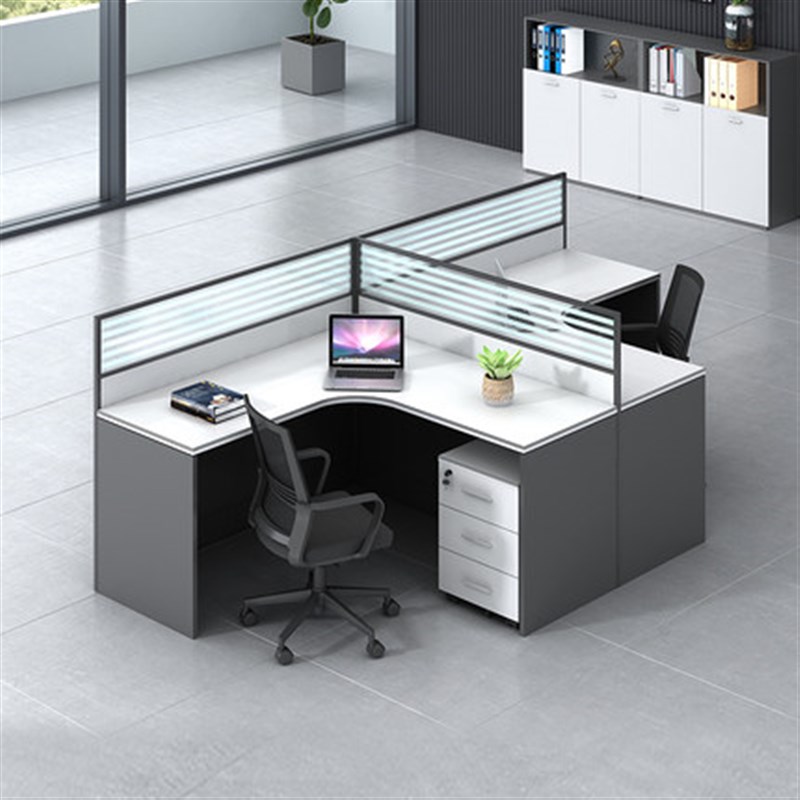 北京办公室桌椅组合职员工位屏风隔断46人位简约现代电脑卡座定制