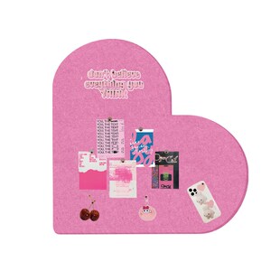 爱心照片墙留言板免打伤墙毛毡墙自粘相片背景板卧室软木板立体梦