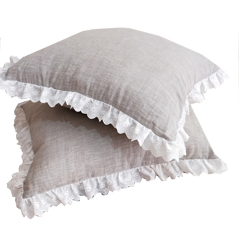 纯亚麻lce靠垫纯欧式宫廷抱枕子xcm5x5cm大靠背不含芯