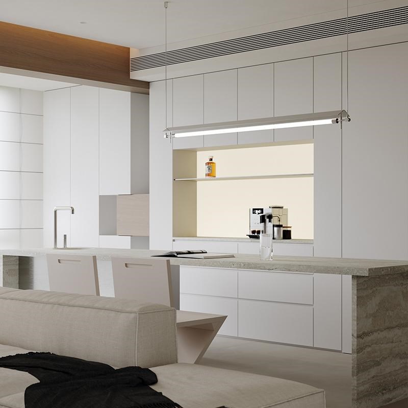 设计师新款书房卧室一字吊灯酒店客房吧台咖啡厅样板房长条一字灯