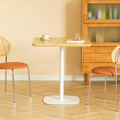 现代实木小方桌正方形餐桌小户型奶茶店休闲洽谈四方桌子