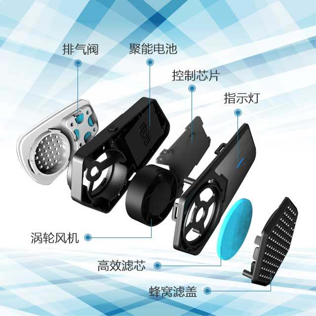 微型迷你小型高效空气净化器除尘随身携带过滤器口罩配件专用风机
