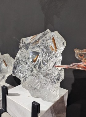 创意铂晶树脂艺术雕塑水晶玄关装饰品家具