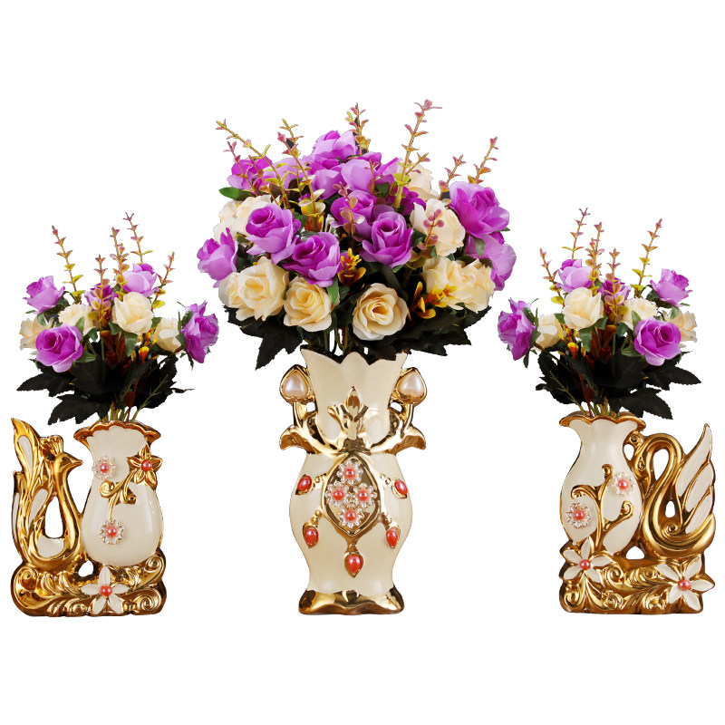 欧式陶瓷瓶客厅插仿真餐桌器创意家居酒柜装饰品天鹅,家居饰品,花瓶,淘宝优惠券,粉丝福利购,淘宝优惠卷