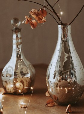 收获小屋玻璃瓶法式复古客厅插装饰器中古风高级感艺术