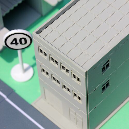 :建筑房屋房子楼住宅别墅城市道路场景沙盘