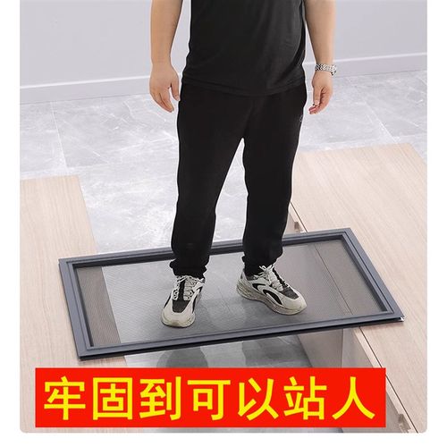 铝合金平移窗纱窗金刚网纱窗推拉式滑轨纱窗高透网防蚊纱窗免打孔