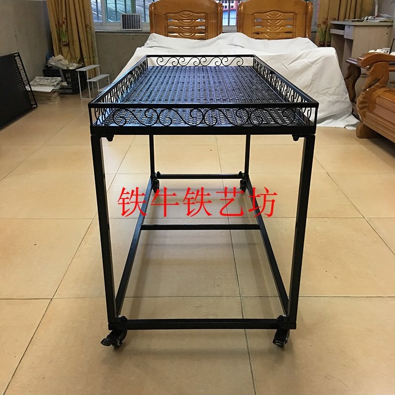 阳台伸缩多层多肉专用花架 室外室内落地带轮铁艺花盆架子