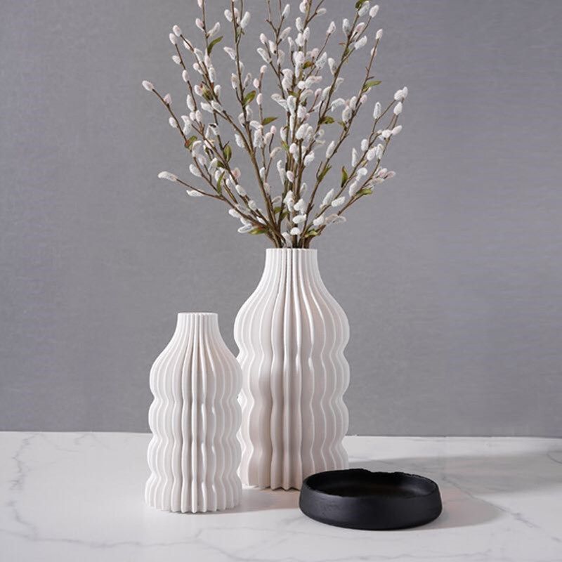 现代竖纹几何树脂瓶样板房售楼部客厅玄关茶几器饰品,家居饰品,装饰摆件,淘宝优惠券,粉丝福利购,淘宝优惠卷