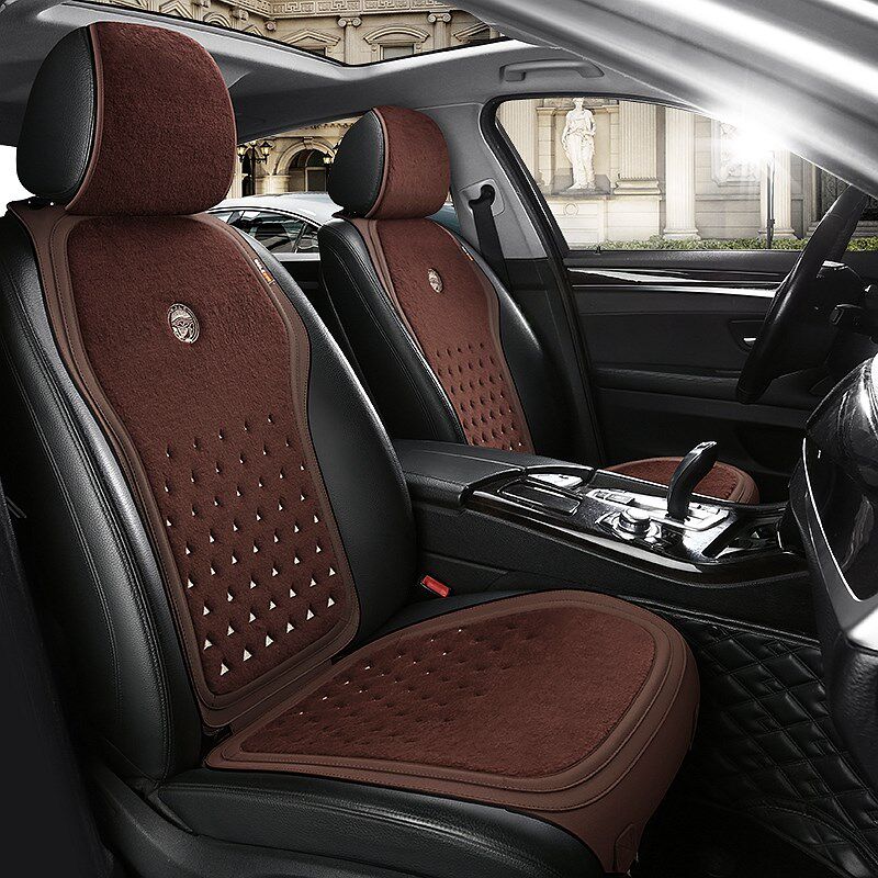 尼罗河汽车坐垫新款冬季纯羊毛短毛绒冬天保暖加厚马鞍皮端座垫