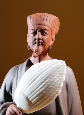 明诸葛亮雕像陶瓷物紫砂工艺品客厅会所书房装饰礼品