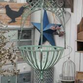 欧式 多肉篓 复古田园家居铁艺垂吊吊篮篮盆架