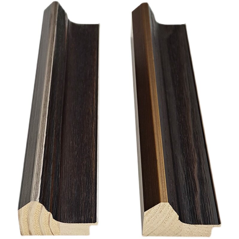 铉源实木相框线条手擦色抓丝7公分宽油画广告镜框压边装饰画框条