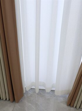 武汉帘遮光客厅卧室大气落地帘订做侘寂风法式复古焦糖奶油